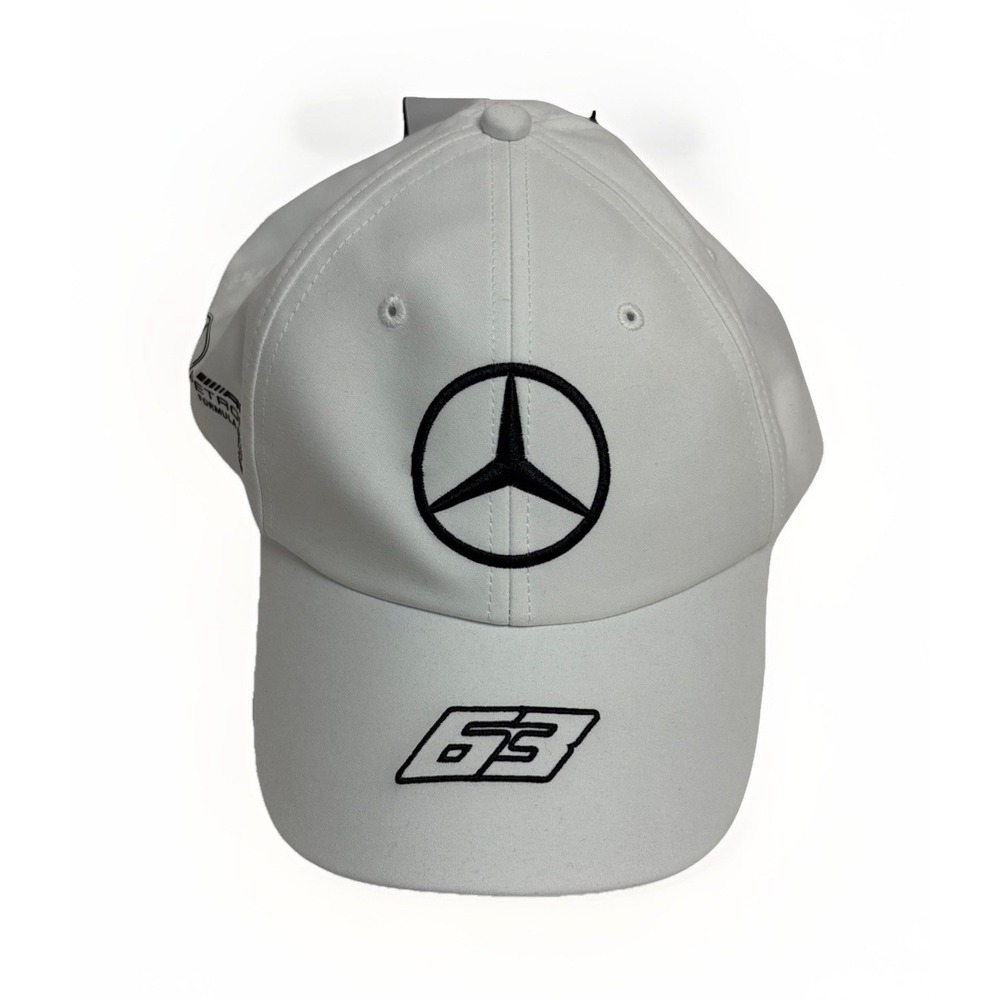 Mercedes Benz George Russell #63 AMG Petronas Formula One Team Racing Hat White